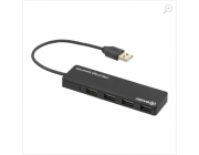 Hub Tellur cu 4 porturi USB 2.0, negru