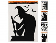 Наклейки на окно Halloween 60X42cm Ведьма, 4дизайна