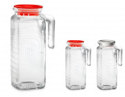 Кувшин стеклянный с крышкой Gelo 1.2l, 23cm