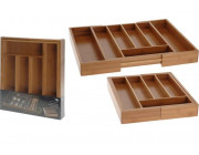 Лоток для столовых приборов раздвижной EH 34X28-45X5cm деревянный