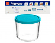 Контейнер с крышкой Frigovere 0,42l, D10cm, стекло, прозрачный/с