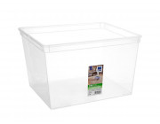 Коробка с крышкой C-box Cube 27l, 40X34XH25cm, прозрачная