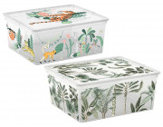 Коробка с крышкой C-box Tropical M 18l, 40X34XH17cm