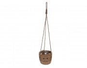 Кашпо плетеное подвесное D22cm, H18cm, круги