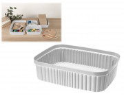 Лоток для хранения Econova Velvet 2.65l, 25Х19Х7cm, св.серый