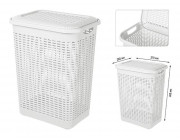 Корзина для белья с крышкой Econova 30l, 37X26X45cm белый