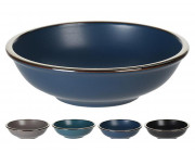 Тарелка глубокая 18cm Metallic Rim Blu, керамика
