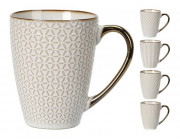 Чашка 370ml Metallic Glazed Rim, керамика