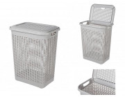 Корзина для белья с крышкой Econova 50l, 42X31X56cm, св сер