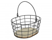 Корзина металлическая 25X20X12 см, с ручкои