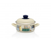 Кастрюля эмалированная SweetHome 16cm, 1.5l, крышка металл