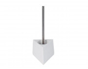 Щетка WC c подставкой MSV Suez 14.2X12.5X30cm, белая, полирезин