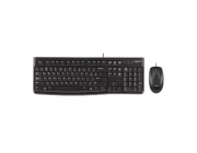 Клавиатура и мышь Logitech MK120, Проводное, Чёрный