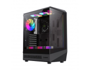 Компьютерный корпус Gamemax Vista COC AB, Midi-Tower, Без блока питания, Чёрный