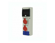 Блок с 4 розетками Scame 632.RO0020 5P 1x32 A / 1x16 A