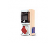 Блок с одной  розеткой Scame 632D.1W 5P 16 A 346-415 В IP44