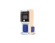 Блок с 3 розетками Scame 632D.2W 16 A IP44