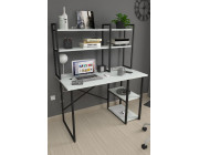 Офисный стол с 2 отделениями Metal Nex Home 120 x 60 см, Белый