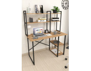 Офисный стол с 2 отделениями Metal Nex Home 120 x 60 см, Дуб