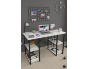 Офисный стол с 4 отделениями Metal Nex Home 120 x 60 см, Белый