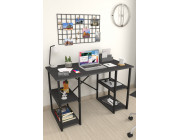 Офисный стол с 4 отделениями Metal Nex Home 120 x 60 см, Антрацит
