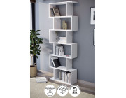 Книжный шкаф-зигзаг с 6 отделениями Nex Home 70 x 24 x 192 см, Белый