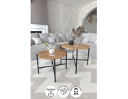 Комплект из 2 круглых журнальных столиков Nex Home, Дуб