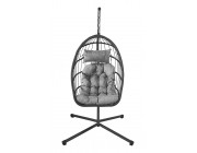 Колыбелька Jumi Nest, с подставкой в ​​комплекте, подушка в комплекте, складная, Серый