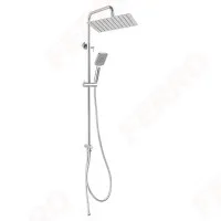 Bara dus set Ferro NP48 inox/patrata