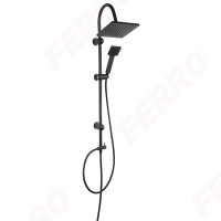 Set bara dus Ferro Squerto + suport, telefon NP22-BL negru Set bara dus Ferro Squerto + suport, telefon NP22-BL negru