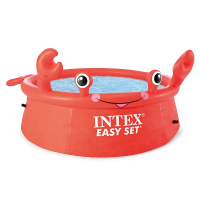 INTEX Детский надувной бассейн Easy Set «Веселый Краб» 183х51 см, 880Л, 3+