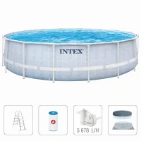 INTEX, CHEVRON PRISM FRAME PREMIUM POOL, 488 x 122 см, 19156Л, металлический каркас