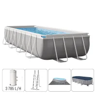 INTEX Бассейн PRISM FRAME RECTANGULAR 488x244x107cm, 10874Л, металлический каркас