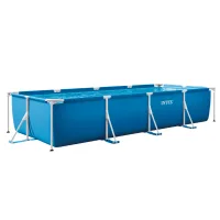 INTEX Бассейн RECTANGULAR FRAME 450х220х84см, 7127Л, металлический каркас