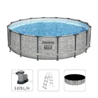 Bestway Бассейн STEEL PRO MAX Round 488х122 см, 19480 Л, металлический каркас