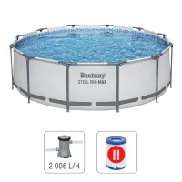 Bestway Бассейн STEEL PRO MAX Round 366×100 см, 9150Л, металлический каркас