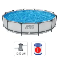 Bestway Бассейн STEEL PRO MAX Round 366х76 см, 6473 Л, металлический каркас