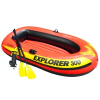 INTEX Надувная лодка “Explorer 300” с веслами и насосом, 211x117x41 см, до 186 кг, 6+ INTEX Надувная лодка “Explorer 300” с веслами и насосом, 211x117x41 см, до 186 кг, 6+