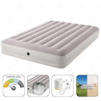 INTEX Надувной матрас “Velur Prestige” 152x203X30 см с портативным USB-насосом 5V, до 272 кг INTEX Надувной матрас “Velur Prestige” 152x203X30 см с портативным USB-насосом 5V, до 272 кг