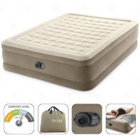 INTEX Надувная кровать «Velur Ultra Plush» 152х203х46 см, встр.нас. 220В, до 272 кг INTEX Надувная кровать «Velur Ultra Plush» 152х203х46 см, встр.нас. 220В, до 272 кг
