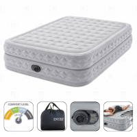 INTEX Pat gonflabil “Velur Supreme” 152x203x51 cm cu pompă încorporată 220V, până la 272 kg