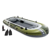 INTEX Надувная лодка “Seahawk 4” с веслами и насосом, 351x145x48см, до 480кг INTEX Надувная лодка “Seahawk 4” с веслами и насосом, 351x145x48см, до 480кг