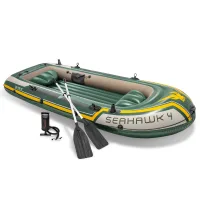 INTEX Надувная лодка “Seahawk 4” с веслами и насосом, 351x145x48 см, до 480 кг INTEX Надувная лодка “Seahawk 4” с веслами и насосом, 351x145x48 см, до 480 кг