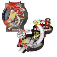 Wheel Track Station (w/ diecast: 2 cars, 1 helicopter) — Small