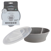 Bol cu capac Twistshake Gri, 6+ luni Bol cu capac Twistshake Gri, 6+ luni