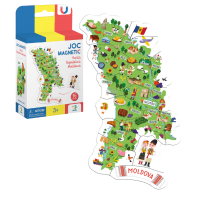 Joc magnetic educativ „Harta Moldovei”, 16 piese Joc magnetic educativ „Harta Moldovei”, 16 piese
