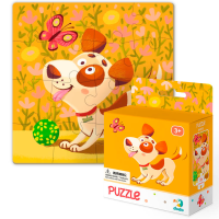 Puzzle „Cățeluș”, 16 elemente. Puzzle „Cățeluș”, 16 elemente.