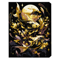 Картина по номерам 40*50 см (черный холст/без упаковки) — Тайны глубин