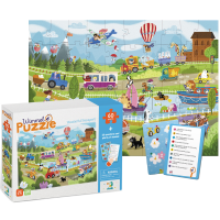 Joc de dezvoltare-puzzle „Vara în sat”, seria Wimmelpuzzle, 60 elem. Joc de dezvoltare-puzzle „Vara în sat”, seria Wimmelpuzzle, 60 elem.