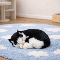 Котенок «Черно-белый» с имитацией дыхания